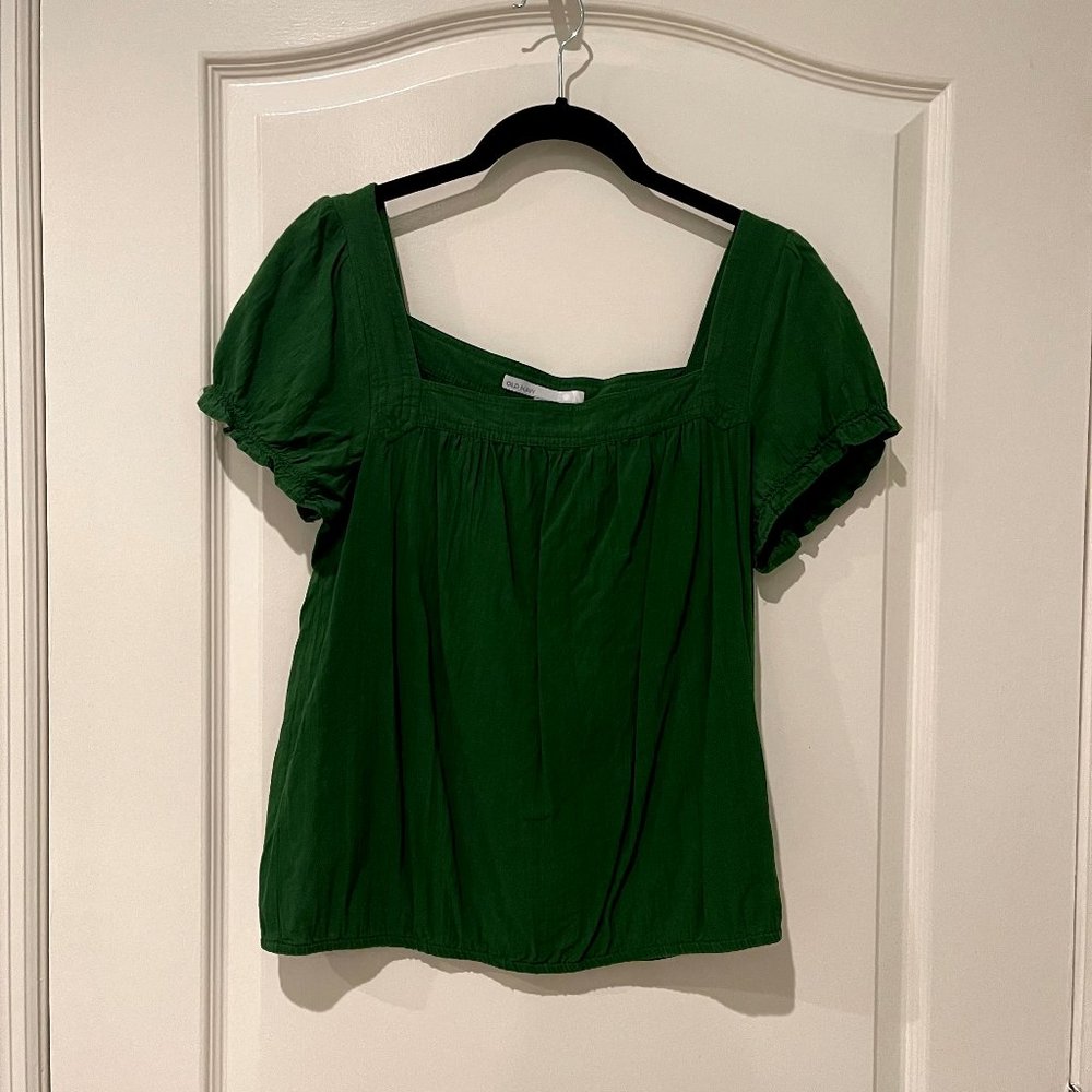 Old Navy Green Square Neck Blouse (M)